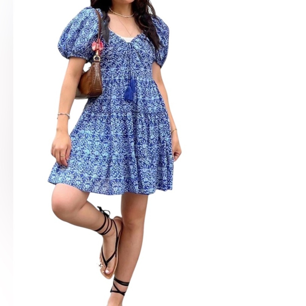 NWT ZARA Blogger Fave A-Line Dress with Balloon Sleeves - Picture 3 of 12